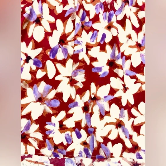 Rails Kamila Short Sleeve Pink Floral Blouse in Amaranth EUC sz Large! - Picture 3 of 8